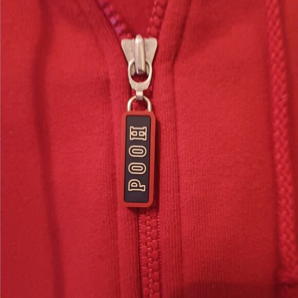 EUC Disney Store XL Winnie The Pooh Red Zip Front Hoodie - Picture 4 of 9